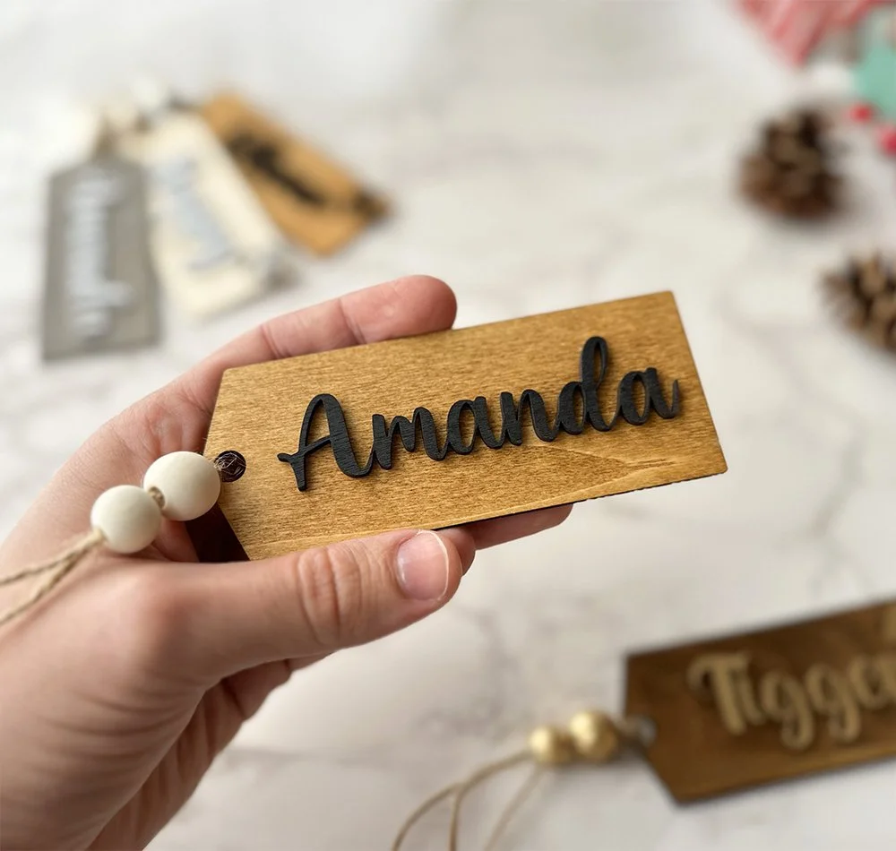 Personalized stocking tag